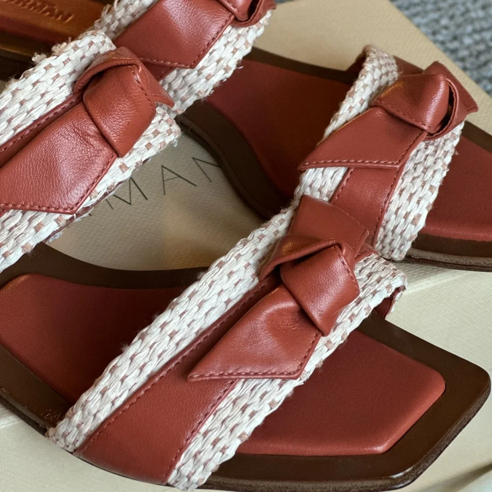 Alexandre Birman Brown and Cream Sandals - Picture 2 of 6